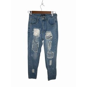 Nasty Gal Distressed Mom Jeans Size 2
